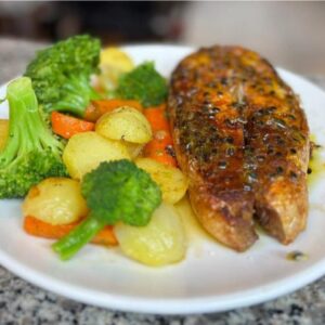 Salmão ao maracujá