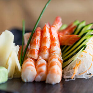 Sashimi de Camarão 08 unidades