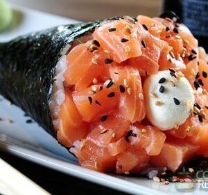 Temaki de salmão